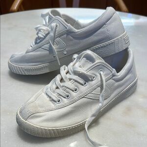Tretorn White Canvas Sneakers